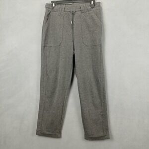 Democracy‎ Pants Womens Medium Heather Gray High Rise Straight Leg Drawstring